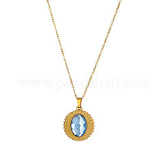 Colliers pendentifs géométriques texturés en acier inoxydable 304&nbsp;WG1D719-02