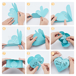 30 Stück Bonbonschachteln aus Papier in 5 Farben&nbsp;CON-PH0002-32
