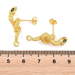Messing micro pave zirkonia-ohrstecker-Zubehör&nbsp;KK-K340-42G