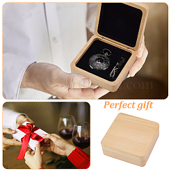 Cajas magnéticas para embalaje de insignias de madera&nbsp;CON-WH0043-307