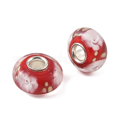 Perline europee in vetro lavorato a lume e con anima in ottone&nbsp;LAMP-P019-01P-31