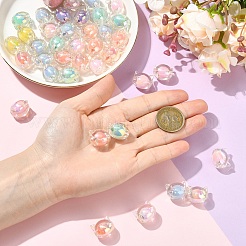 60pcs perles acryliques irisées arc-en-ciel placage uv&nbsp;OACR-YW0003-95