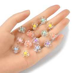 30pcs 6 Farben transparente Acrylperlen&nbsp;TACR-YW0001-95