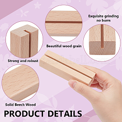 50 soporte de escritorio rectangular de madera de haya para calendario&nbsp;AJEW-WA0003-37