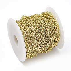 Handgefertigte Kabelketten aus Messing mit Struktur&nbsp;CHC-F015-23G