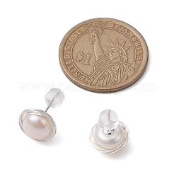 Natürliche Perle Ohrstecker&nbsp;EJEW-P286-32P