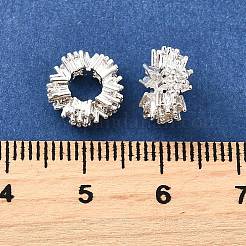 Messing Mikro ebnen Zirkonia European Beads&nbsp;KK-L230-12S