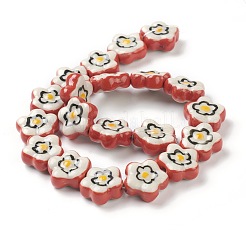 Perline di uova in camicia di fiori di porcellana fatti a mano&nbsp;PORC-J008-02