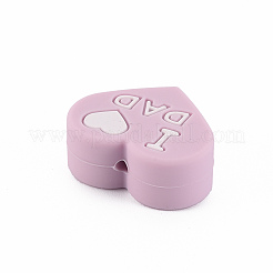 Perles centrales en silicone écologique de qualité alimentaire pour la fête des mères et la fête des pères&nbsp;SIL-N002-10D