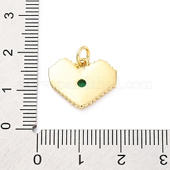 Ottone micro spianare pendenti zirconi&nbsp;KK-D325-61G-01