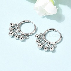 Pendientes de araña redondos de acero inoxidable 304&nbsp;EJEW-L309-02B-P