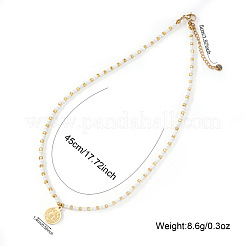 Collana corta con ciondolo in acciaio inossidabile 304 con medaglia di San Benedetto&nbsp;AB8901