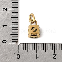 Dijes de acero inoxidable con temática de piedra de cumpleaños de agosto de 304&nbsp;STAS-B128-60G-08