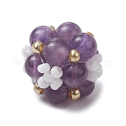 Natürliche Amethyst- und Glasperlen&nbsp;PALLOY-MZ00591-03
