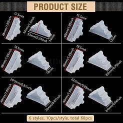 60 pièce de protection d'angle de meuble triangulaire en plastique&nbsp;AJEW-BC0007-84B