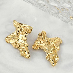 Orecchini a bottone in acciaio inossidabile 304 per donna&nbsp;EJEW-B113-01G-02