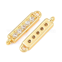 Ciondoli connettore in ottone con micro pavé di zirconi chiari&nbsp;KK-F927-05G