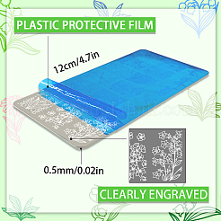 Plantillas de arte de uñas diy de acero inoxidable&nbsp;MRMJ-WH0092-072