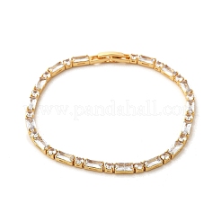Messing-Pavé-Armbänder mit klaren Zirkonia&nbsp;BJEW-YWC0002-02G