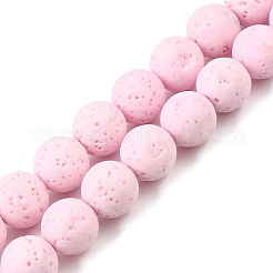 Colliers de perles de lave synthétiques teintées&nbsp;GG-CBAAE19-07C