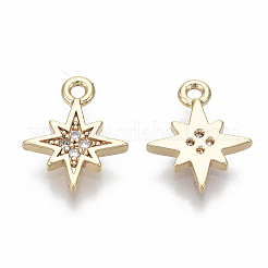 Adornos de latón micropavé de circonia cúbica&nbsp;X-KK-S348-498-NF