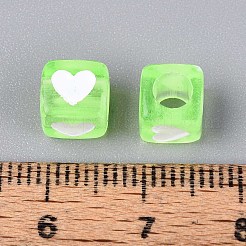 Perles acryliques transparentes peintes à la bombe&nbsp;OACR-N140-02G