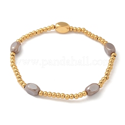 304 braccialetti elastici in acciaio inossidabile per le donne&nbsp;BJEW-M054-01G-01
