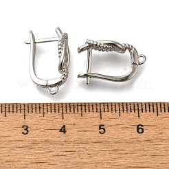 Risultati dell'orecchino a cerchio in ottone placcato a cremagliera&nbsp;EJEW-H143-06P
