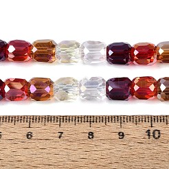 Chapelets de perles en verre transparent électrolytique&nbsp;EGLA-N022-13A-B02