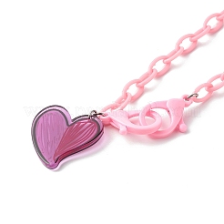 Colliers pendentifs acryliques transparents&nbsp;NJEW-JN03521-02