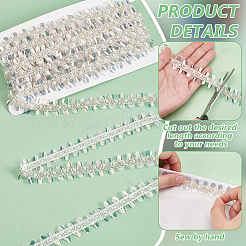 5 mètre de rubans pailletés avec perles de verre&nbsp;OCOR-BC0007-67B