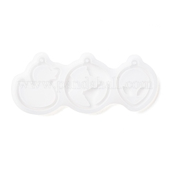 Moldes de silicona con silueta colgante de pato&nbsp;DIY-E036-11