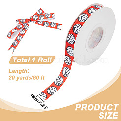 20 Yards Sportball bedrucktes Polyester-Volleyball-Ripsband&nbsp;OCOR-WH0085-75A-02