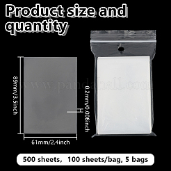 500 Blatt transparente Plastiktüten&nbsp;AJEW-GO0002-64