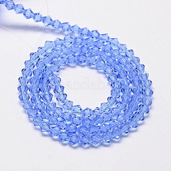 Chapelets de perles en verre bicone d'imitation de cristal autrichien&nbsp;GLAA-F029-3x3mm-09