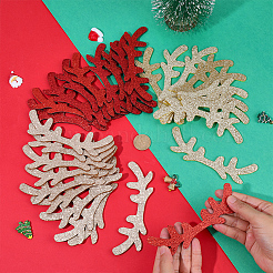 30 stücke 3 farben weihnachten thema imitation leder ornament zubehör&nbsp;DIY-GF0011-74B