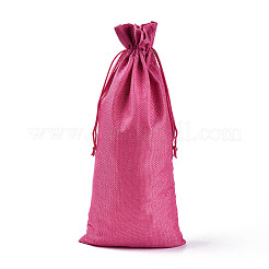 Bolsas de embalaje rectangulares de poliéster imitación arpillera&nbsp;ABAG-N009-01A-06