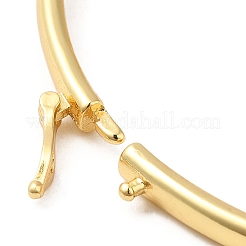 Braccialetto incernierato a forma di catene barbazzali in ottone con zirconi cubici da donna&nbsp;BJEW-K229-01G