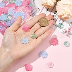 80pcs 4 couleurs perles de verre transparentes&nbsp;GLAA-YW0005-94
