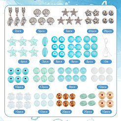 DIY-Set zur Herstellung von Stretcharmbändern mit Ozeanmotiv&nbsp;DIY-SC0021-56