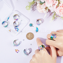 Kit para hacer anillos con dijes de diy&nbsp;STAS-UN0051-37