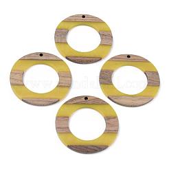 Pendentifs en bois de résine et de noyer&nbsp;X-RESI-R428-02B