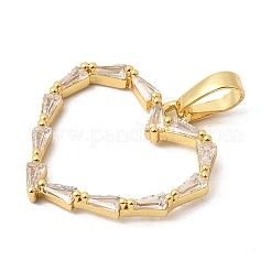 Valentinstag-Anhänger aus Messing mit klarem Zirkonia-Pavé&nbsp;KK-A296-49B-G