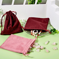 10 pochette de rangement à cordon en velours pour bijoux&nbsp;ABAG-TA0001-31C