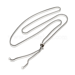 Collane scorrevoli regolabili in acciaio inossidabile 304 anti-ossidazione&nbsp;X-NJEW-L156-002A-P