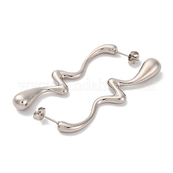 Boucles d'oreilles à tige en acier inoxydable 304 en forme de larme pour femmes&nbsp;EJEW-K278-23P