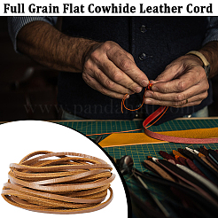 Cordon bijoux plat en cuir de vachette&nbsp;LC-GF0001-10C-02