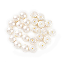Perles de coquille semi-percée&nbsp;BSHE-G011-01-12mm
