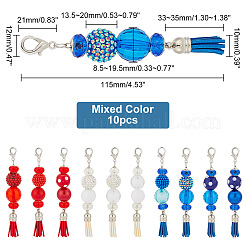 10pcs décorations de pendentif en perles de verre et d'acrylique et de résine&nbsp;HJEW-AB00222
