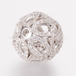 Perline zirconi micro pave  in ottone&nbsp;ZIRC-G123-20